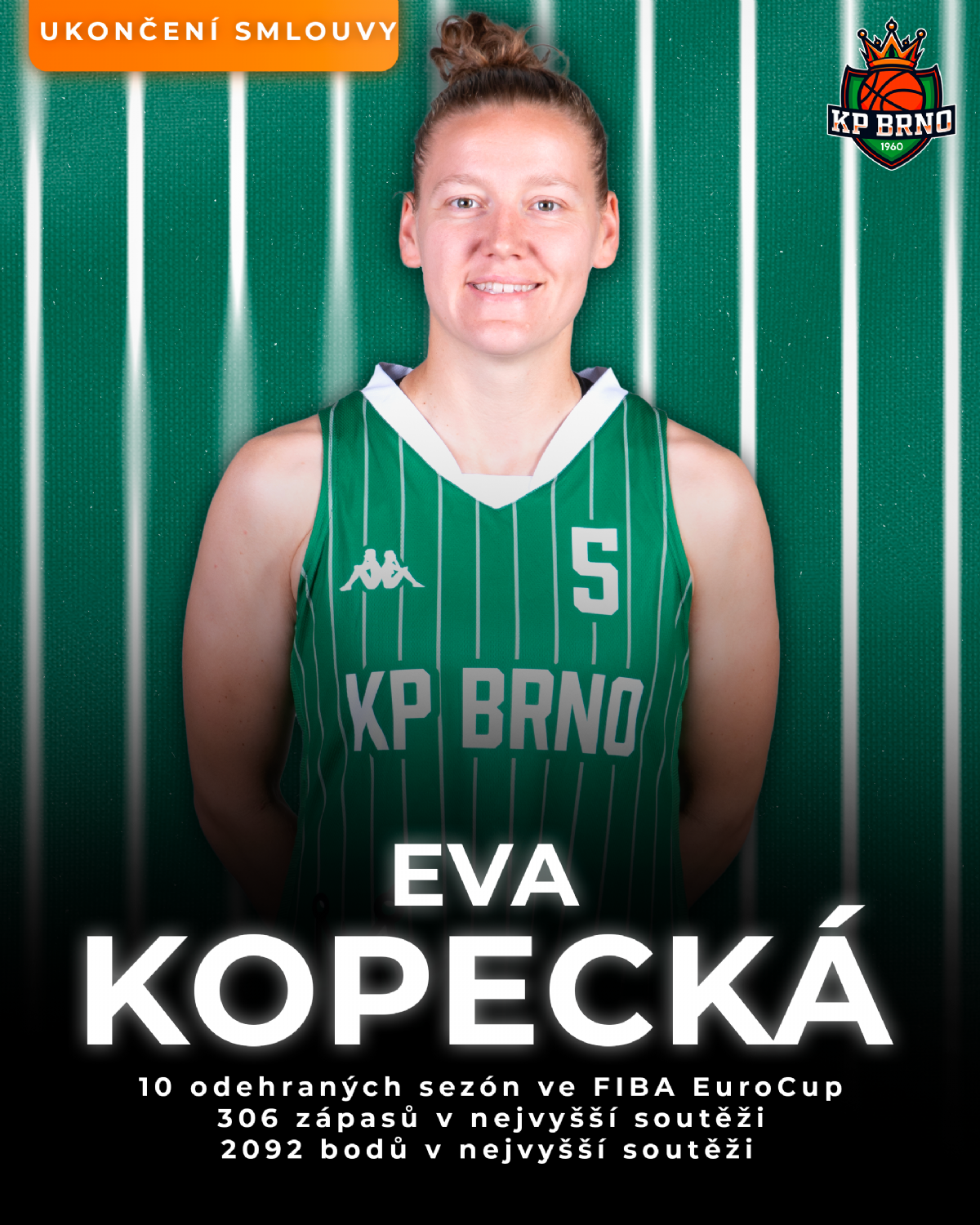 Ukončení smlouvy s Evou Kopeckou | KP Brno Basketbal